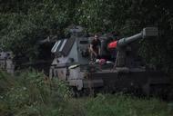 Armatohaubice Krab na obszarach wyzwolonych niedawno przez ukraińskie wojska