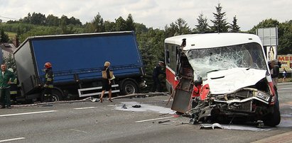 Wypadek pod Bochnią. Przez tiry dochodzi do tragedii