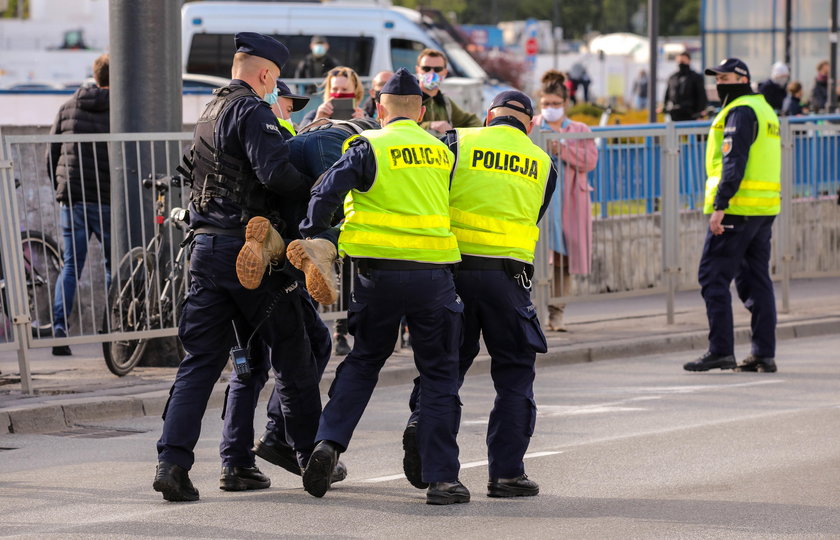 Protest na ulicach Warszawy