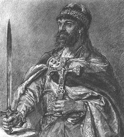 Rysunek Jana Matejki z cyklu Poczet królów i książąt polskich