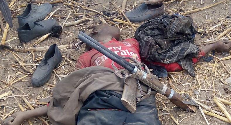 An armed bandit gunned down during the military operation