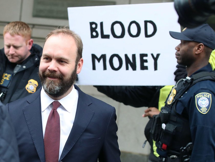 FILE PHOTO: Former Trump campaign aide Rick Gates depats after bond hearing at U.S. District Court i