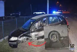 Pijany wjechał autem w mur. Takiej desperacji policjanci dawno nie widzieli