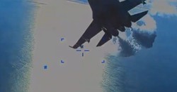 Zderzenie MQ-9 z Su-27 nad Morzem Czarnym. Armia USA odtajniła NAGRANIE