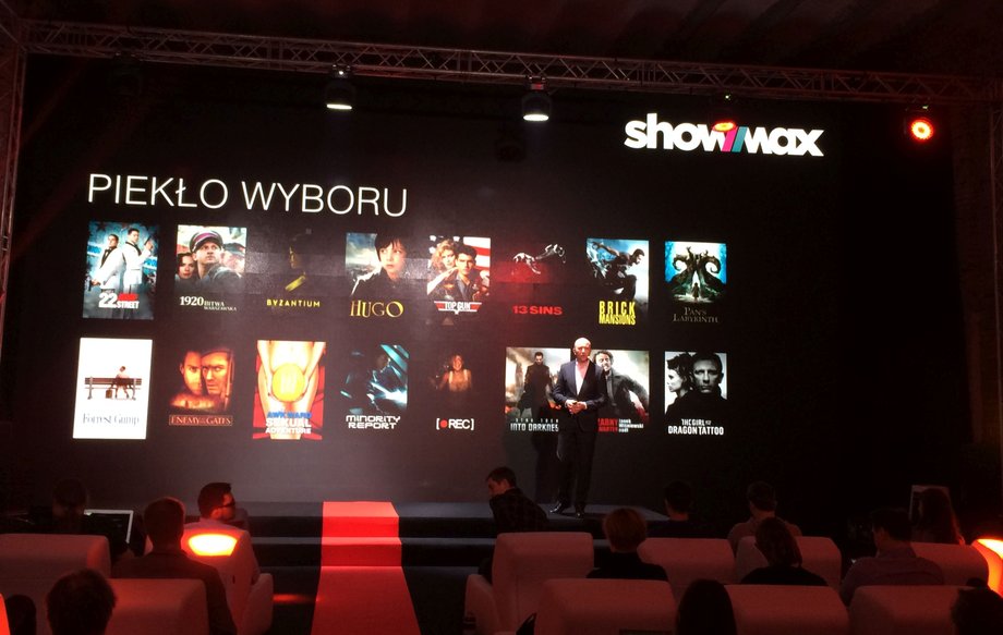 Maciej Sojka prezentujący ofertę ShowMaxa podczas konferencji