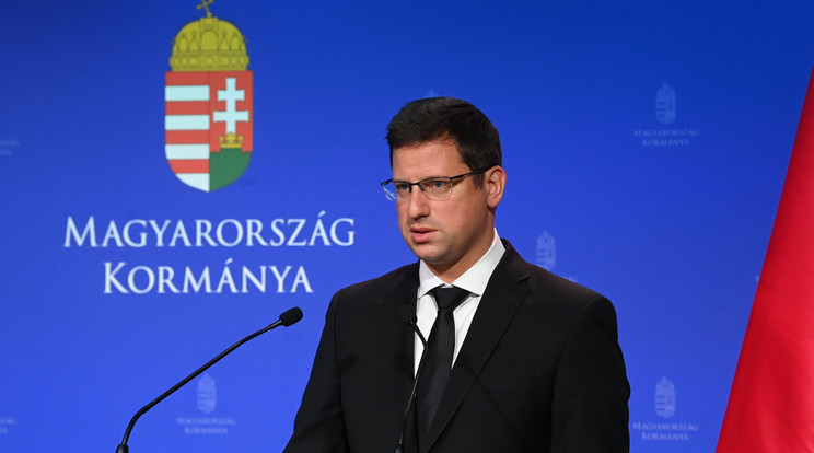 Gulyás Gergely Miniszterelnökséget vezető miniszter / Fotó: MTI/Máthé Zoltán