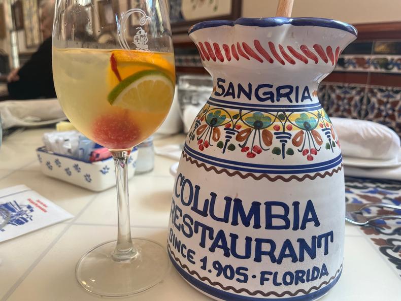 I love the white sangria at Columbia Restaurant. Megan duBois