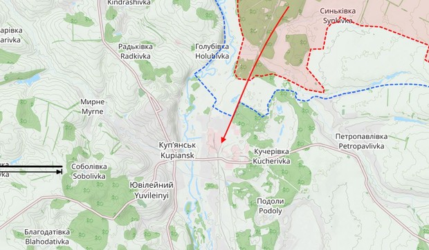 Mapa Kupjansk, 16112024