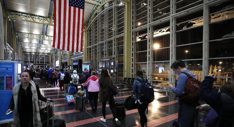 Passengers at Ronald Reagan Washington National Airport.Getty Images