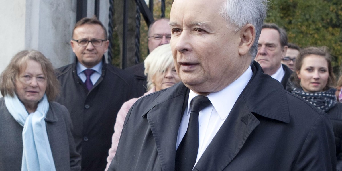 Janina Goss i Jarosław Kaczyński.