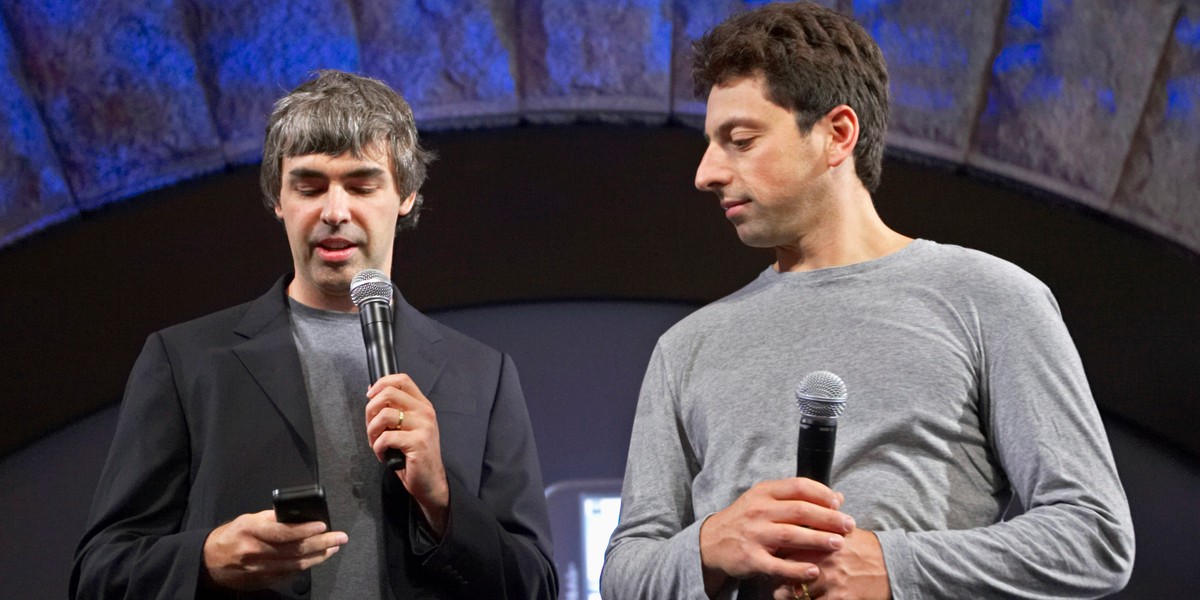 Larry Page i Sergey Brin w 2008 r.