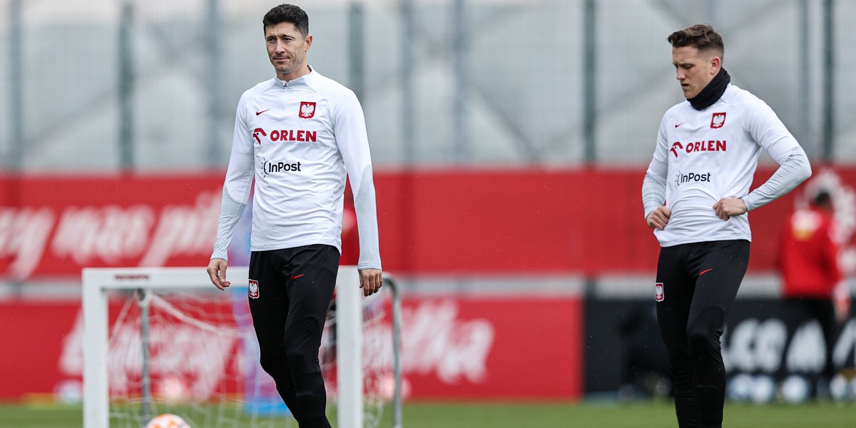 Robert Lewandowski i Piotr Zieliński