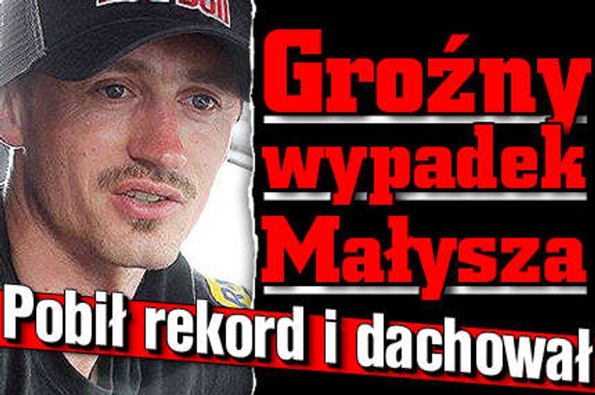 Groźny wypadek Małysza. Pobił rekord i dachował