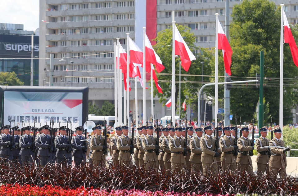 Defilada "Wierni Polsce" w Katowicach.