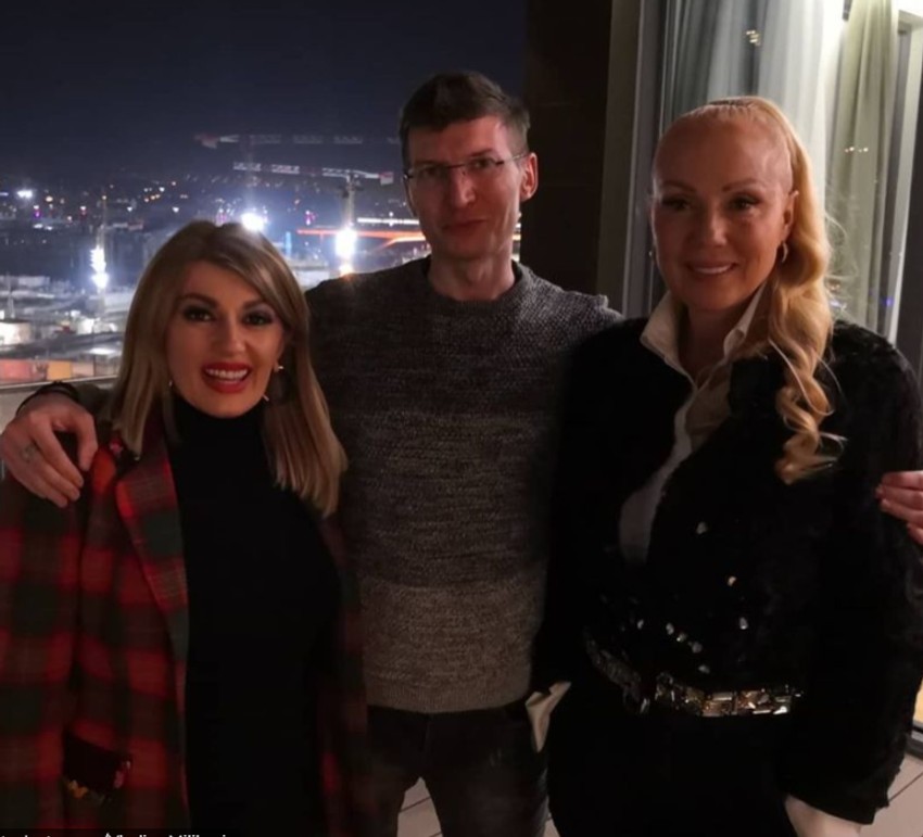 Viki Miljković sa bratom i Lepom Brenom