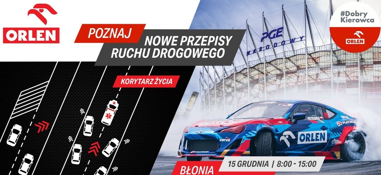 Orlen i policja za darmo wyjaśnią, jak jeździć na suwak i tworzyć korytarz życia