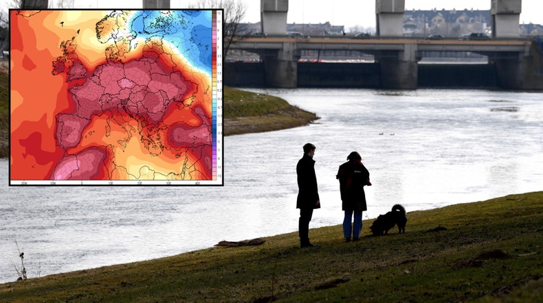 Spektakularna anomalia nad Polską. To może być historyczny luty (mapa: tropicaltidbits.com)