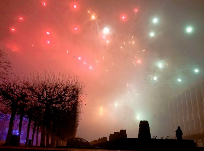 Laserowy pokaz w Belgii