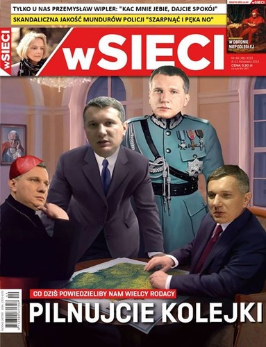 parodia okładki magazynu 'W Sieci'