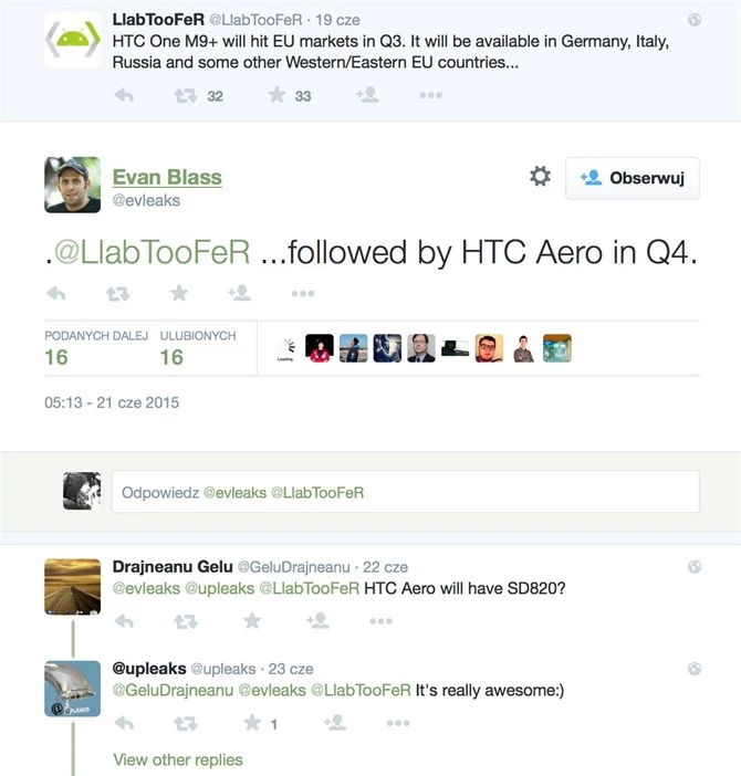 Evleaks i Upleaks potwierdzają istnienie HTC Aero