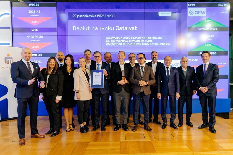 Listy zastawne PKO Banku Hipotecznego już na giełdzie