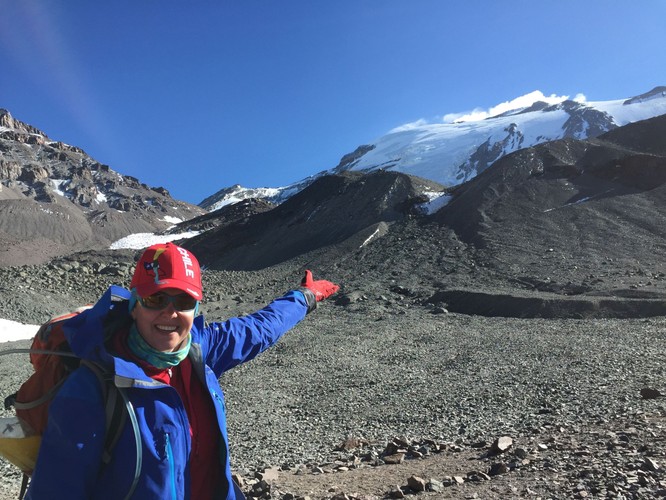 Ewa Wachowicz na szczycie Ojos del Salado