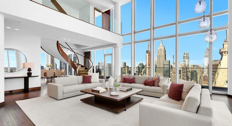 Rupert Murdoch bought the penthouse in 2014 for $43 million.Compass