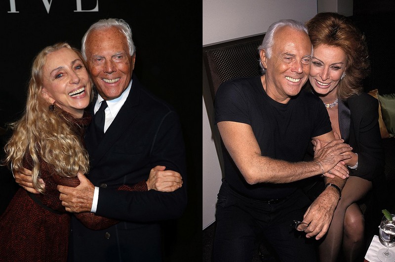 Giorgio Armani a Franca Sozzani (talianska novinárka a šéfka Vogue), a Sophia Loren.