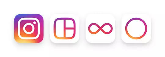 Nowe logo dostały też inne aplikacje: Layout, Boomerang i Hyperlapse