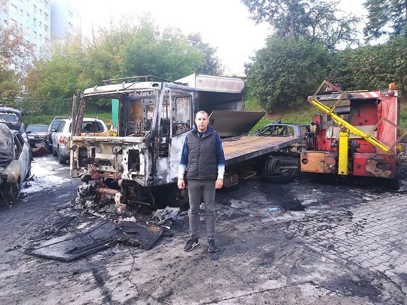 Gorzów Wlkp: pożar samochodów na parkingu pomocy drogowej. To podpalenie