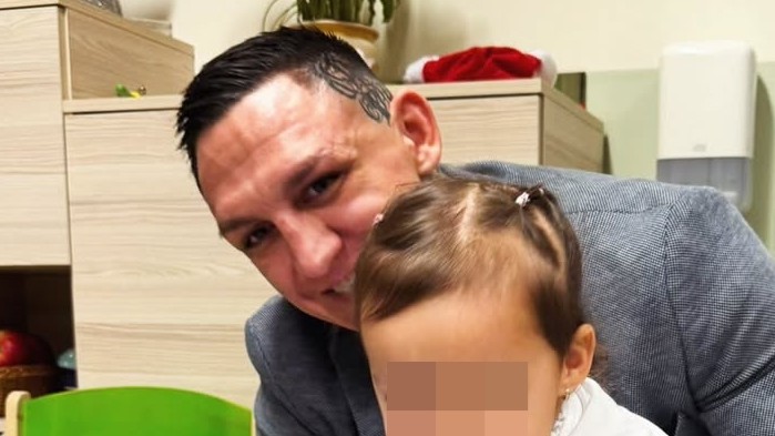 Gábor Boráros s dcérkou Zorou. 