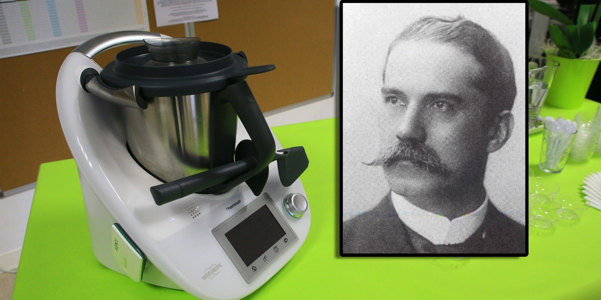 Thermomix i Adolf Vorwek, współtwórca firmy, która stoi za sukcesem urządzenia.