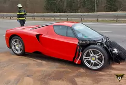 Ferrari Enzo rozbite na niemieckiej autostradzie. Prawdopodobnie nie prowadził właściciel