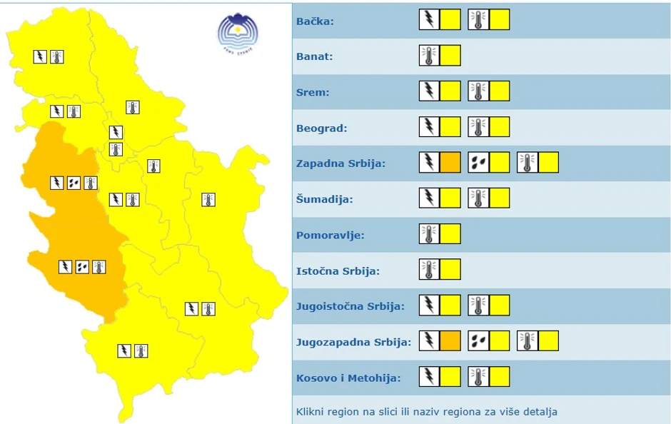 Meteoalarm za nsubotu