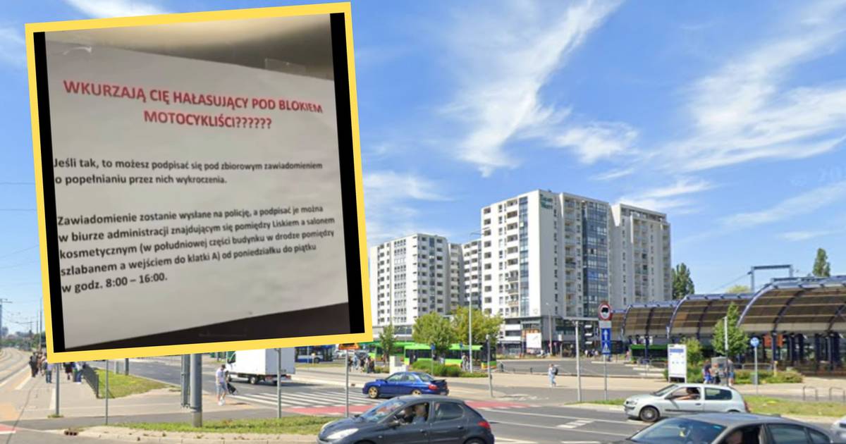 Na bloku zawisła karteczka. Mieszkańcy Poznania walczą z motocyklistami