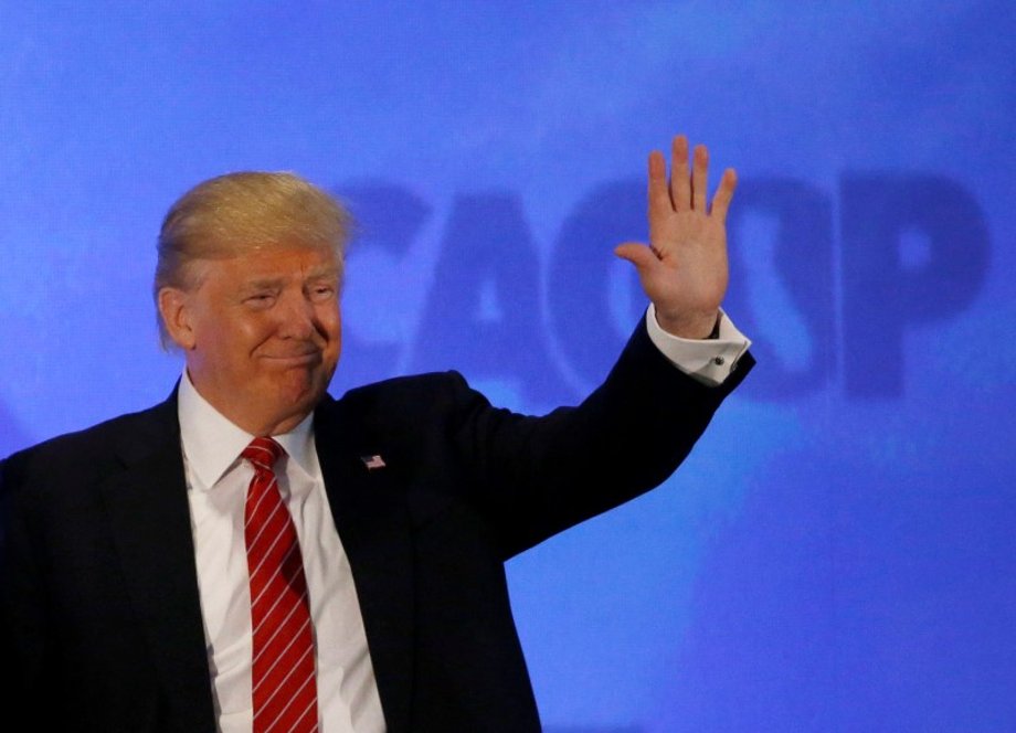 Donald Trump at the California GOP convention in Burlingame, California.