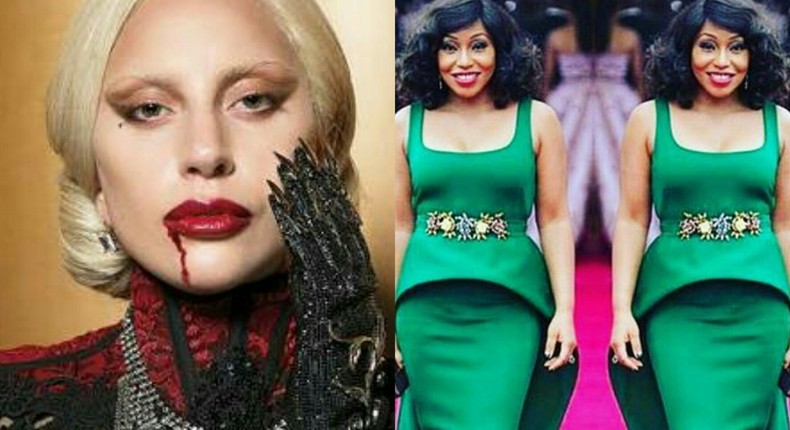 Lady Gaga and Rita Dominic 