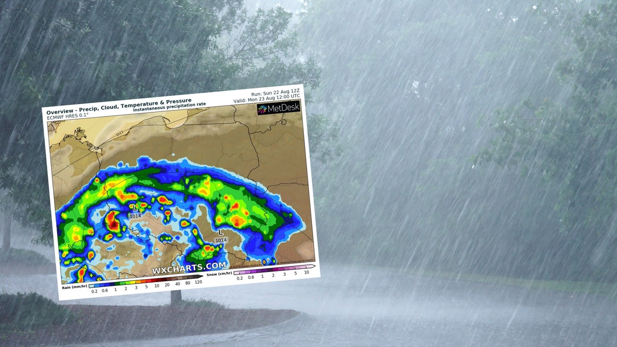 Prognoza pogody na poniedziałek, 23 sierpnia. IMGW ostrzega przed ulewami