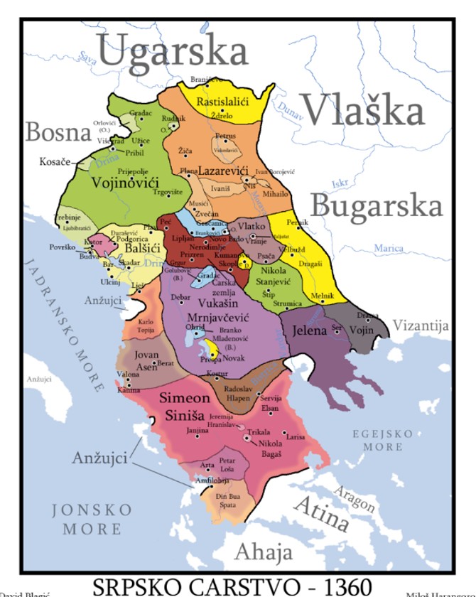 Srpsko carstvo nakon Dušanove smrti