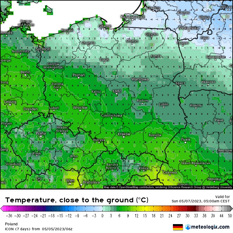 Na północy znów możliwe są przygruntowe przymrozki.