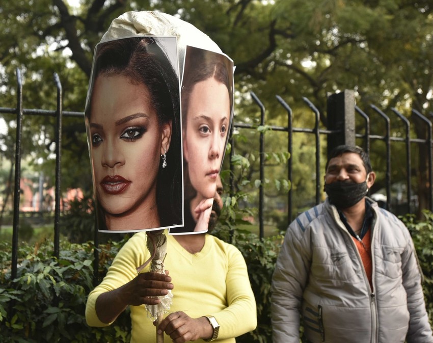 Protesti zbog komentara Rijane i Grete u Nju Delhiju