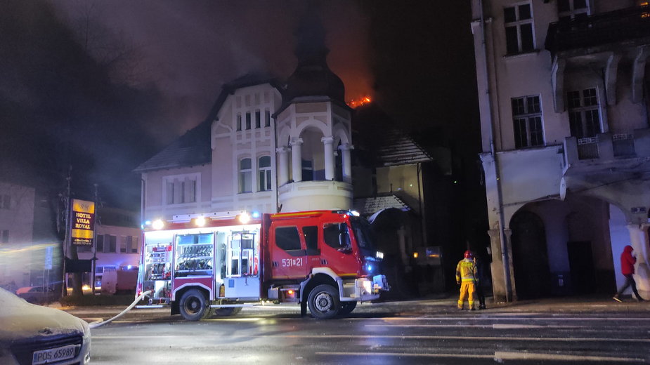 Pożar hotelu w Ostrowie Wielkopolskim