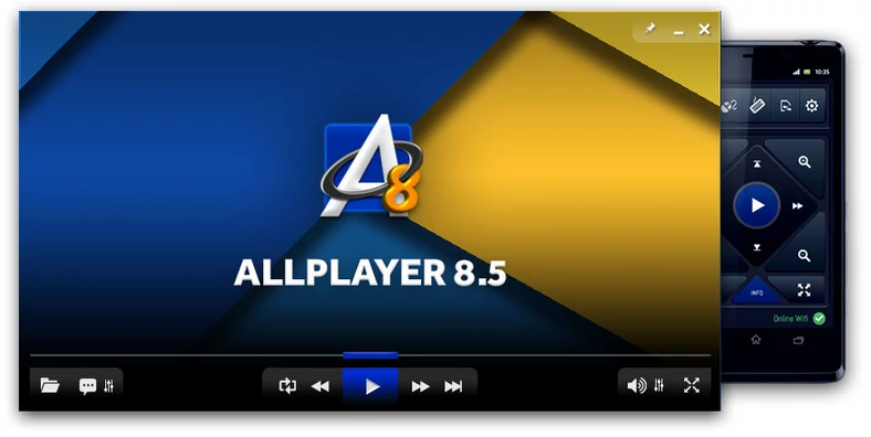 Główne okno odtwarzacza multimedialnego - ALLPlayer 8.5