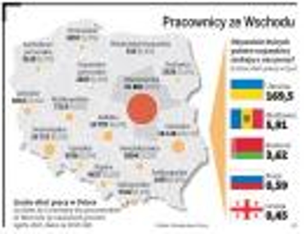 Pracownicy ze Wschodu (mapa)