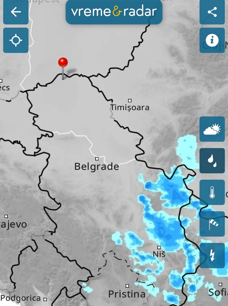 Kišni radar za večeras, oko 20 časova