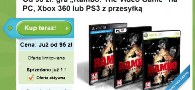 Dziś premiera Rambo: The Video Game. Grę można znaleźć na... Grouponie