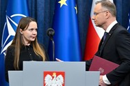 Prezydent RP Andrzej Duda i żona Mariusza Kamińskiego Barbara Kamińska