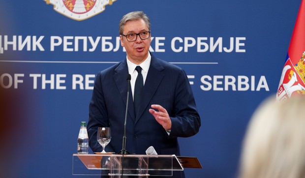 Predsednik Srbije Aleksandar Vučić sa predsednikom Evropskog saveta Antonijom Koštom