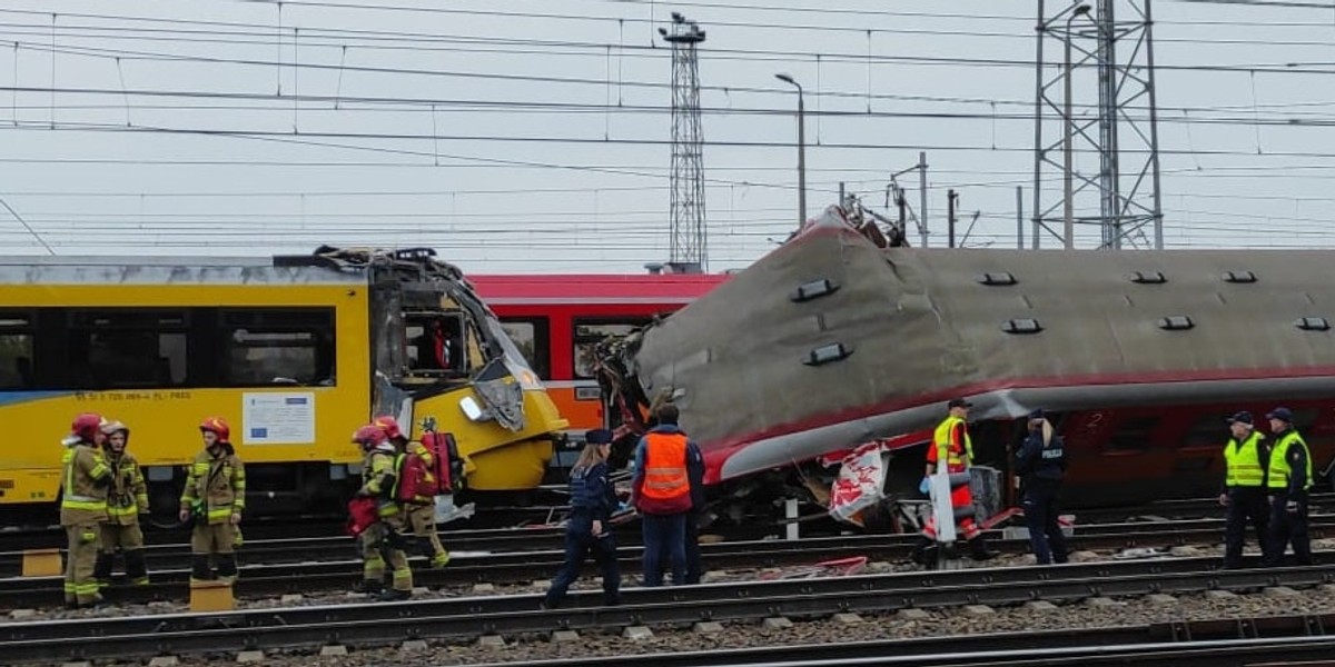 Zderzenie pociągów w Gdyni. 