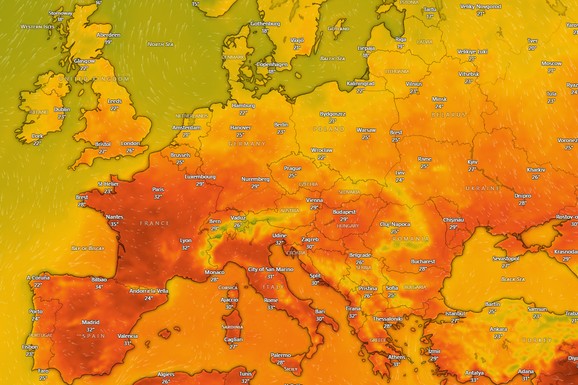 (MAPA) EVROPA SE CRVENI! Toplotni talas parališe kontinent, desetine MRTVIH ZBOG VRUĆINE: Šokantno visoke temperature, alarmi na najvišem nivou